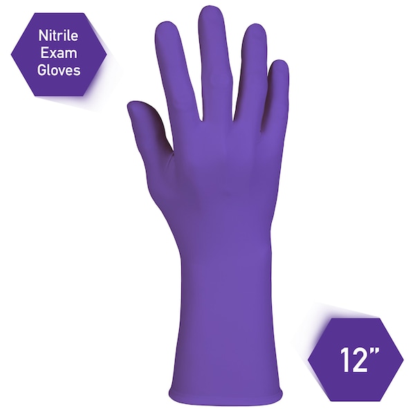 Kimtech Purple Nitrile-Xtra, Disposable Gloves, 6 mil Palm, Nitrile, Powder-Free, XL (10), 500 PK, Purple - 50604
