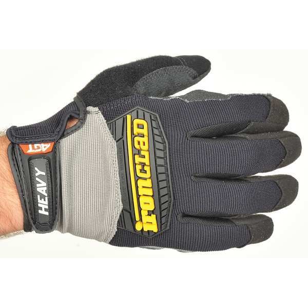 Ironclad Performance Wear Heavy Utility(TM) Mechanics Gloves, Synthetic Leather Palm, Nylon Back, L, Black - HUG-04-L