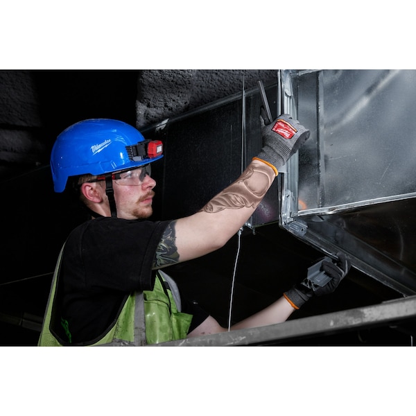 Milwaukee Tool Cut Protection Dipped Gloves, Nitrile, Sandy Nitrile, Palm and Fingertips, Gray, , L 1 PR - 48-73-7022