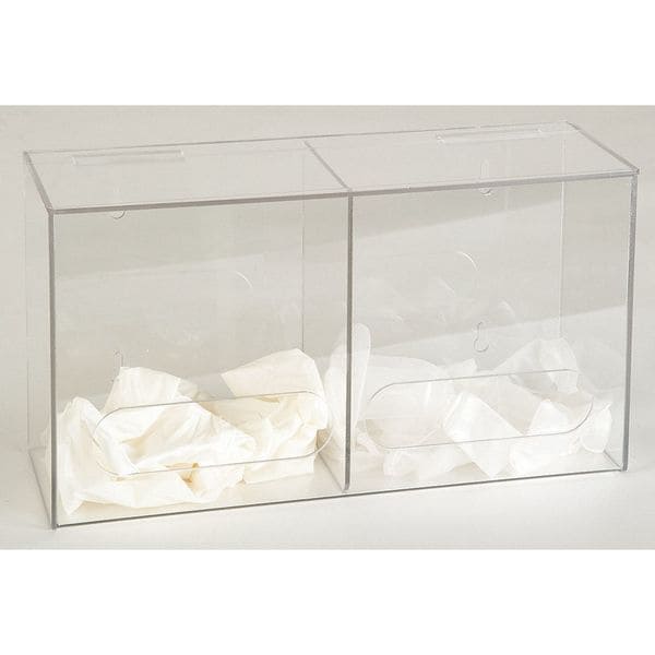 Zoro Select Bulk Glove Dispenser, PETG Plastic, Holds (144) Gloves , Clear , 7 in H x 13-1/4 in W x 4-1/2 in D - 3RZT4