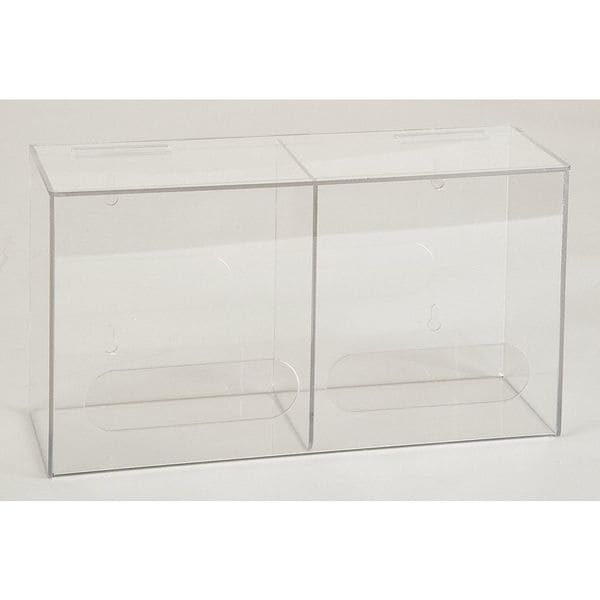 Zoro Select Bulk Glove Dispenser, PETG Plastic, Holds (144) Gloves , Clear , 7 in H x 13-1/4 in W x 4-1/2 in D - 3RZT4