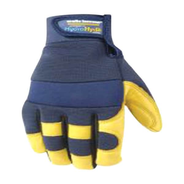 Wells Lamont Wells Lamont HydraHyde Men's Water Resistant Work Gloves Blue/Yellow XL 1 pair - 3207XL