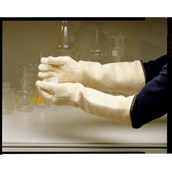 Jomac Heat Resistant Gloves, Terry Cloth, 250 Degrees F Max Temp., White, One Size Fits Most, 1 PR - 422-11-LS
