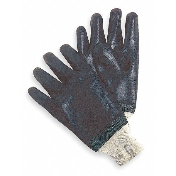 Condor Condor Chemical Resistant Gloves, Cotton Jersey, 10.25 in L, Black, L, 1 PR - 3BA47