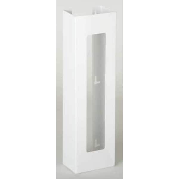 Zoro Select Vertical Glove Dispenser, Powder-Coated Steel, Holds (2) Boxes , White , 20"H x 5-1/2"W x 3-3/4"D - 6GKZ0