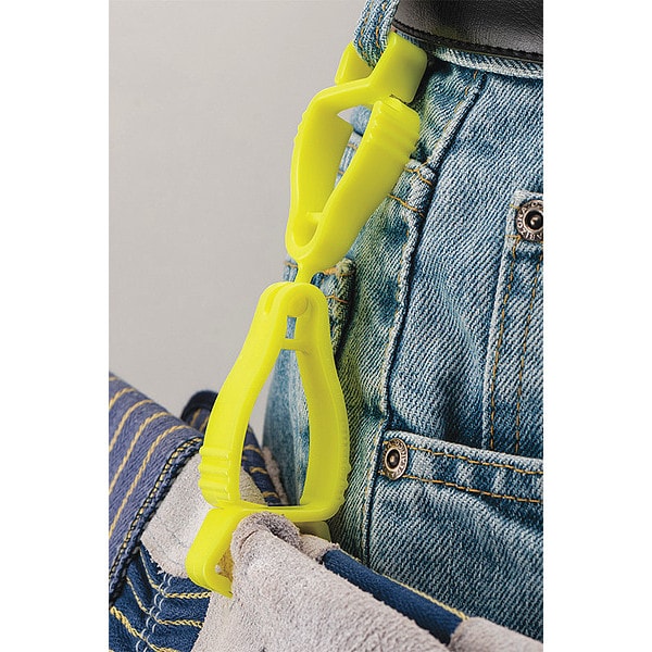 Glove Guard Handi Klip(R) Clip, High Vis Yellow, Blank - 44100HVYW