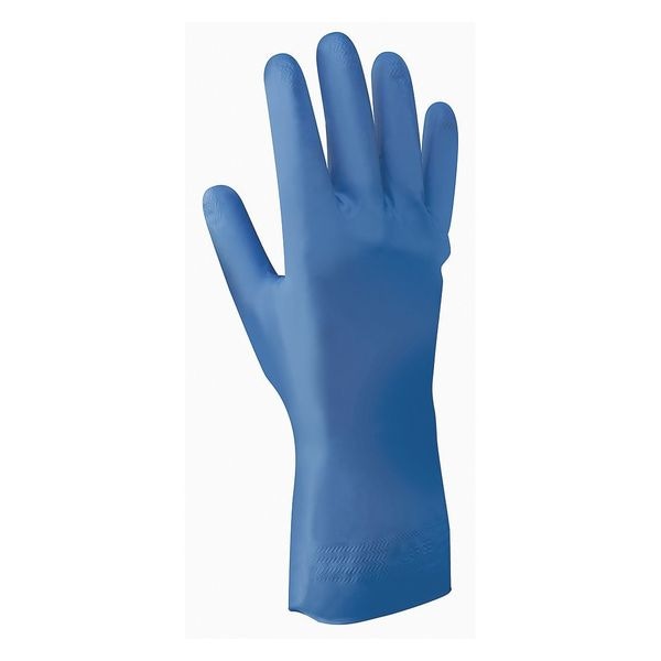 Showa 707D Chemical Resistant Gloves, Nitrile, 12 in L, 9 mil, Blue, M, 1 PR - 707D-08