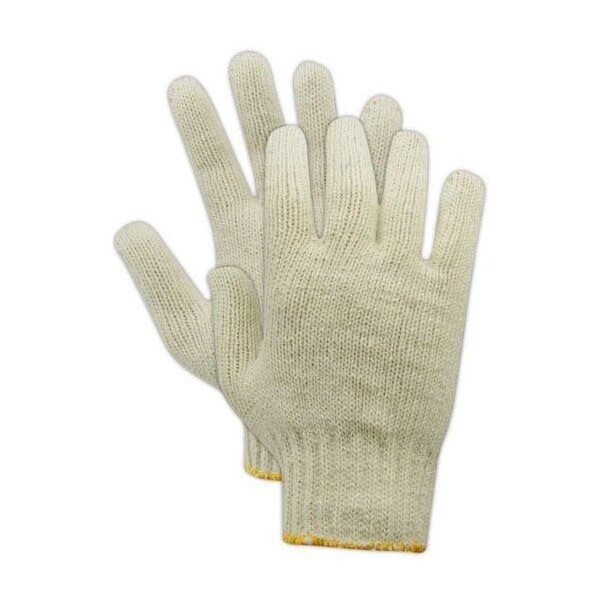 Magid KnitMaster White Standard Weight Machine Knit Gloves, 12PK - T193