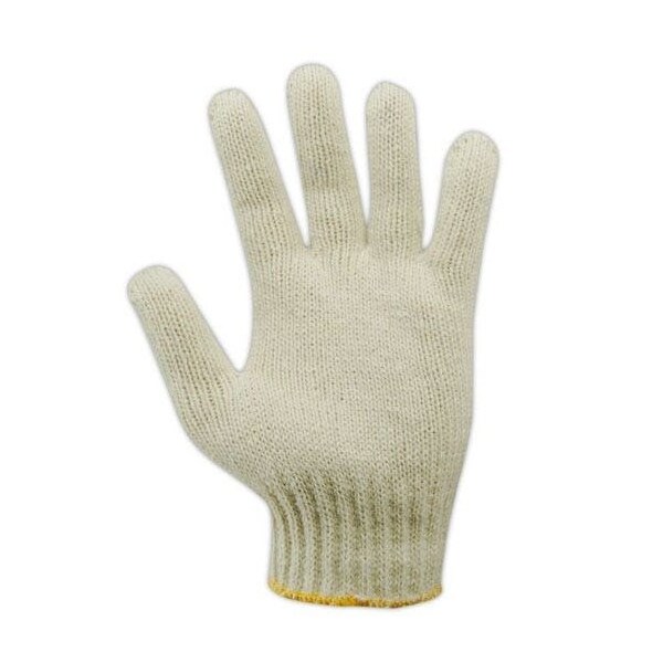 Magid KnitMaster White Standard Weight Machine Knit Gloves, 12PK - T193