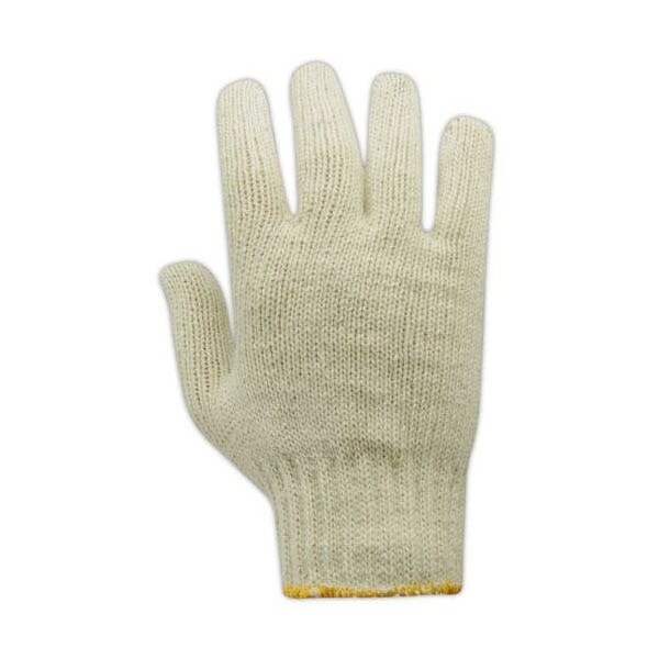 Magid KnitMaster White Standard Weight Machine Knit Gloves, 12PK - T193