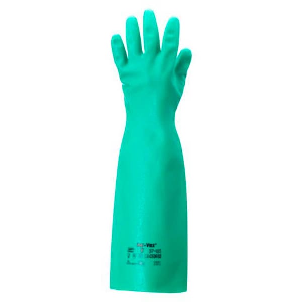 Ansell Chemical Resistant Gloves, 22, Green, 1 PR - 117300