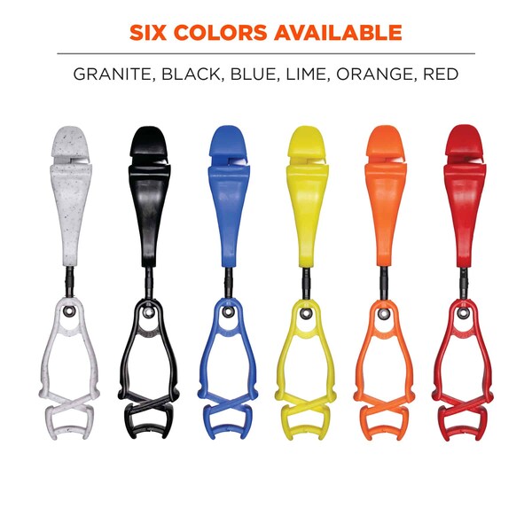 Ergodyne Lime Swiveling Glove Clip Holder, Dual Clips - 3420