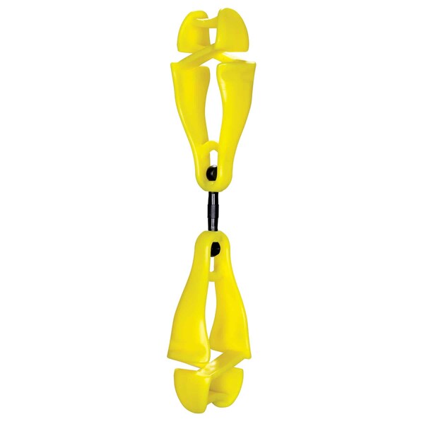 Ergodyne Lime Swiveling Glove Clip Holder, Dual Clips - 3420