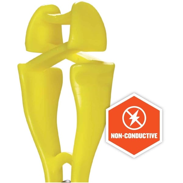 Ergodyne Lime Swiveling Glove Clip Holder, Dual Clips - 3420
