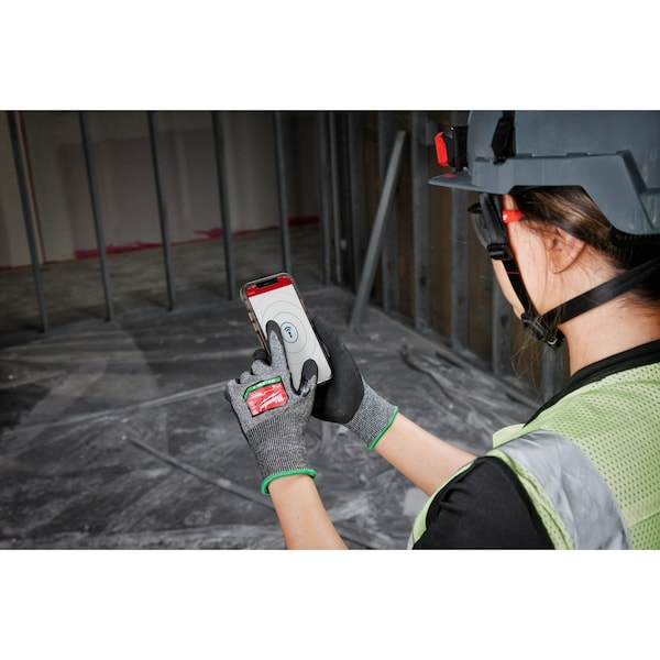 Milwaukee Tool Cut Protection Dipped Gloves, Nitrile, Sandy Nitrile, Palm and Fingertips, Gray, , L 1 PR - 48-73-7002
