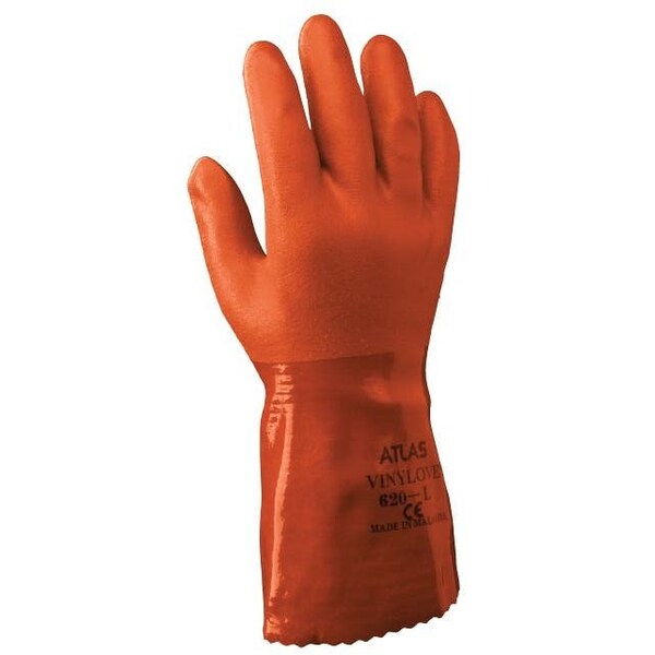 Showa Chemical Resistant Gloves, Red, M, 12 PK - 620-08
