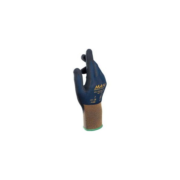 Mapa Gloves C/O Rcp MAPA Ultrane 500 Grip & Proof Nitrile Palm Coated Gloves, Lt Weight, 1 Pair, Size 6, 500416 - 500416