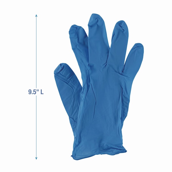 Boardwalk Disposable Powder-Free Nitrile Gloves, Small, Blue, 5 mil, 100PK - 395SBXA