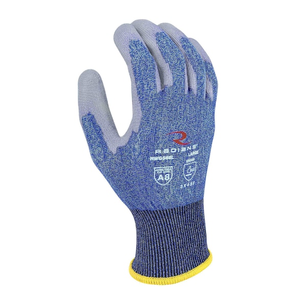 Radians Glove, Cut A8, Blue, XL, Pr - RWG588XL