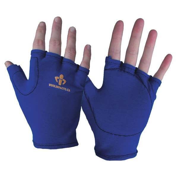 Impacto Impact Gloves, XL, Bl/Yllw, Fingerless, Left - 50220110051