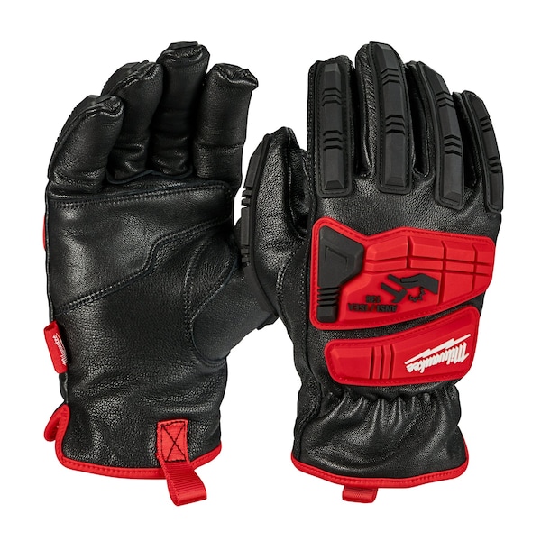 Milwaukee Tool Impact Cut Level 5, Goatskin Leather Glov, Goatskin, Shirred Slip-On Cuff, Keystone Thumb, 2XL - 48-22-8784
