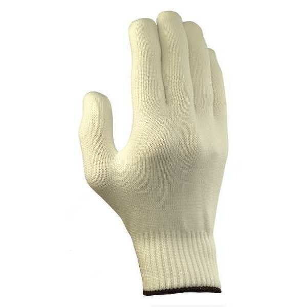 Ansell Knit Gloves, Polyester, Flat Uncoated, White, 1 PR - 78-403
