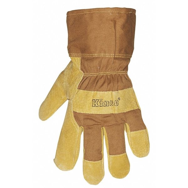 Kinco Cold Protection Gloves, Pigskin Suede Palm, Waterproof/Thermal Lining, Brown, XL - 1958-XL