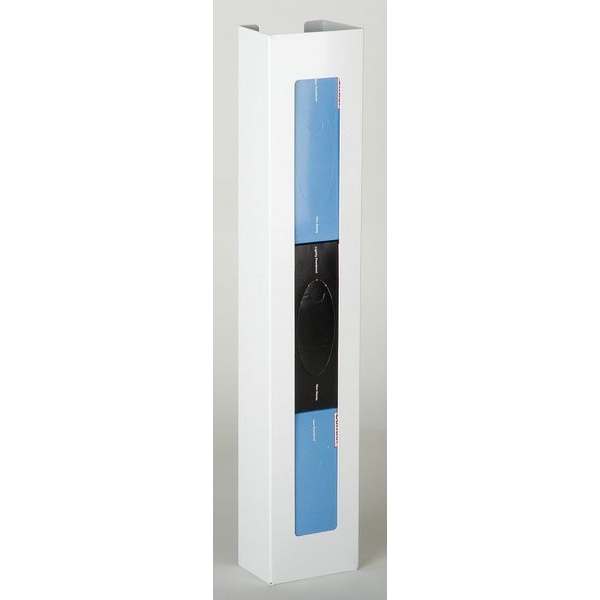 Zoro Select Vertical Glove Dispenser, Powder-Coated Steel, Holds (3) Boxes , White , 30"H x '5-1/2"W x  3-3/4"D - 6GKZ1