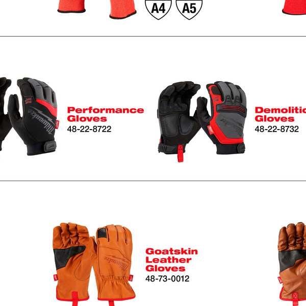 Milwaukee Tool 12PK High Visibility Cut Level 3 Polyurethane Dipped Gloves - XL - 48-73-8933B