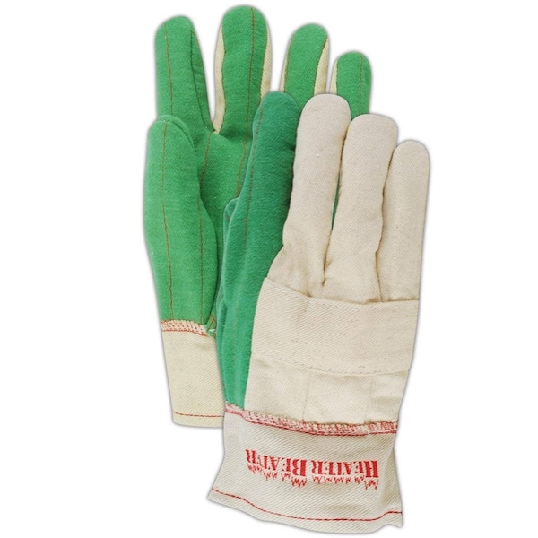 Magid Textile Gloves, Cotton, Gauntlet Cuff Green, Men's Jumbo (Fits XL), 12 PK - 499KGT