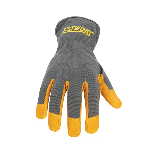Estwing Leather Palm Work Glove with Elastic Sewn Extended Cuff, Large - EWLPSC0610
