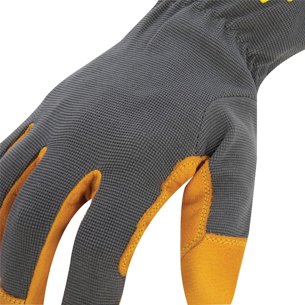 Estwing Leather Palm Work Glove with Elastic Sewn Extended Cuff, Large - EWLPSC0610