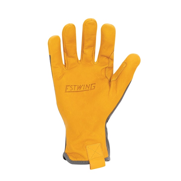 Estwing Leather Palm Work Glove with Elastic Sewn Extended Cuff, Large - EWLPSC0610