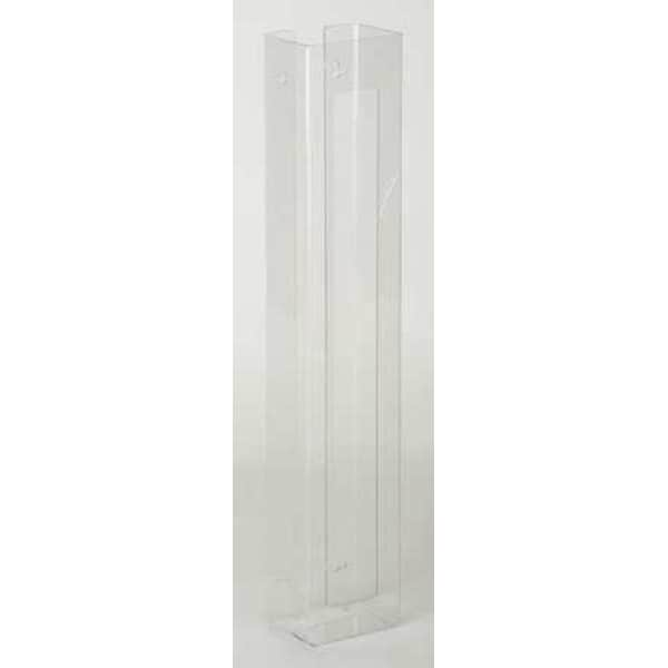 Zoro Select Vertical Glove Dispenser, PETG Plastic, Holds (3) Boxes , Clear , 30"H x 5-1/2"W x 3-3/4"D - 6GKZ5