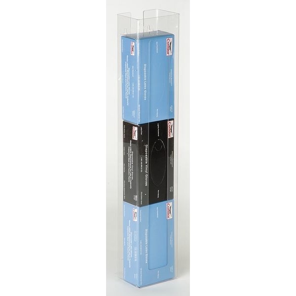 Zoro Select Vertical Glove Dispenser, PETG Plastic, Holds (3) Boxes , Clear , 30"H x 5-1/2"W x 3-3/4"D - 6GKZ5