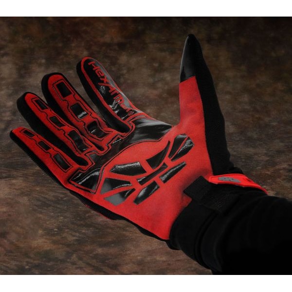 Hexarmor Chrome Series(R) Cut Resistant Gloves, Synthetic Leather Palm, S, Black/Red - 4022-S (7)
