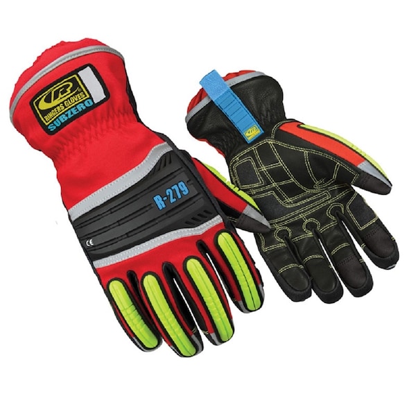 Ringers Gloves Cut and Sewn Kevlar, Polyester, Thinsulate Lining, Extended  With Gaiter Closure Cuff, Black, 12 - 279-12