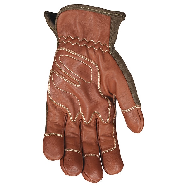 Mcr Safety Leather Drivers Gloves, Goatskin with Nomex(R) Back ( Double Palm ), Shirred Slip-On, Wing Thumb - MU3624FRXL