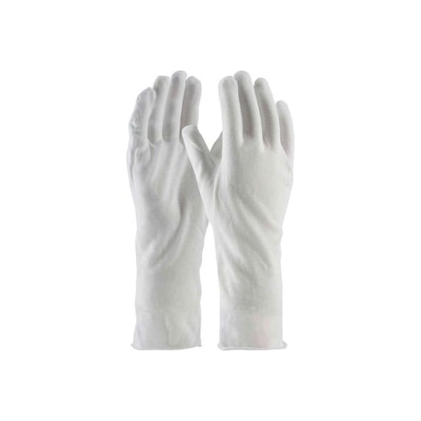 Pip PIP 97-500/14 CleanTeam 14" Prem Lt Weight Inspect Gloves Cotton Lisle Unhemmed Men's - 97-500/14
