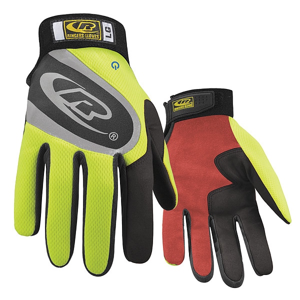 Ringers Gloves Turbo Plus Mechanics Gloves, Synthetic Leather Palm, Polyester Mesh Back, XL - 138-11