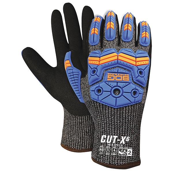 Bdg Cut-Resistant Gloves, Cut Level A6 , Dipped , Nitrile , Sandy , XL 1 PR - 99-9-9791-10