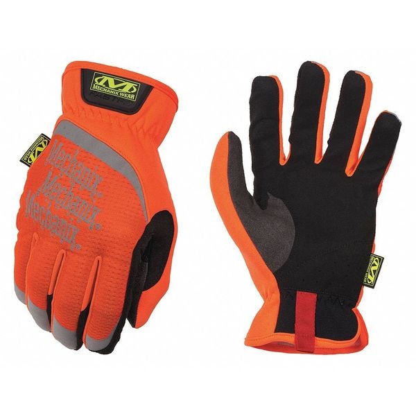 Mechanix Wear Hi-Viz FastFit(R) Hi-Vis Mechanics Gloves, Synthetic Leather Palm, TrekDryÂ® Back, 11, Orange - SFF-99-011