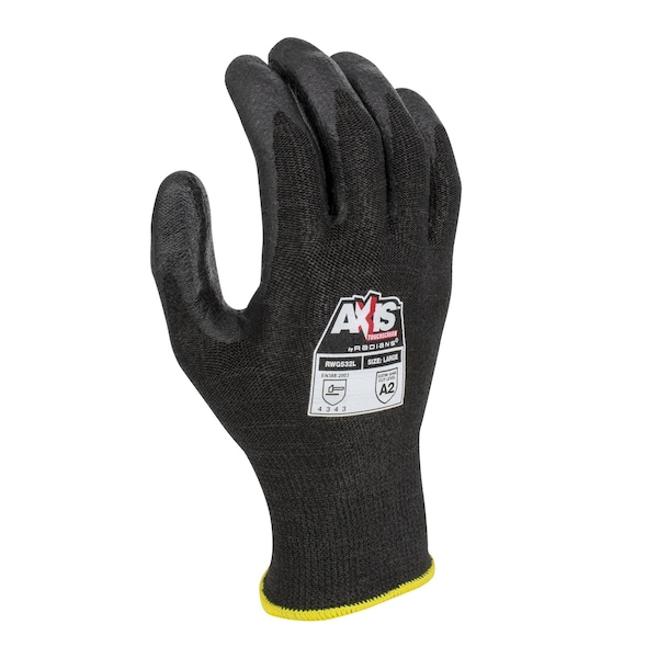 Radians Cut-Resistant Coated Gloves, Cut Level A2 , Foam Nitrile , M - RWG532M