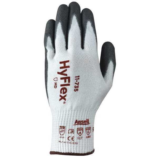 Ansell Cut-Resistant Coated Gloves, Cut Level A4 , Dipped , Polyurethane , Sandy , M 1 PR - 11-735