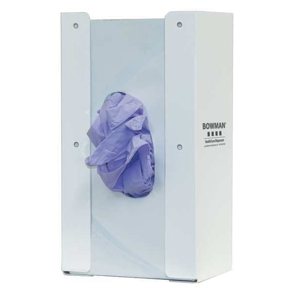Bowman Dispensers Glove Box Dispenser, Powder-Coated Steel, Holds (1) Box , White , 10 in H x 5-5/8 in W x 3-7/8 in D - GB-144