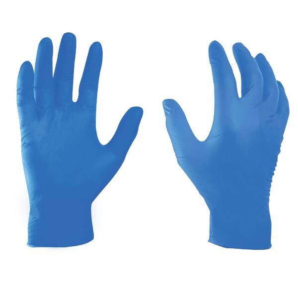 Ge Disposable Gloves, 6 mil Palm, Nitrile, Powder-Free, XL, Blue - GG610XL