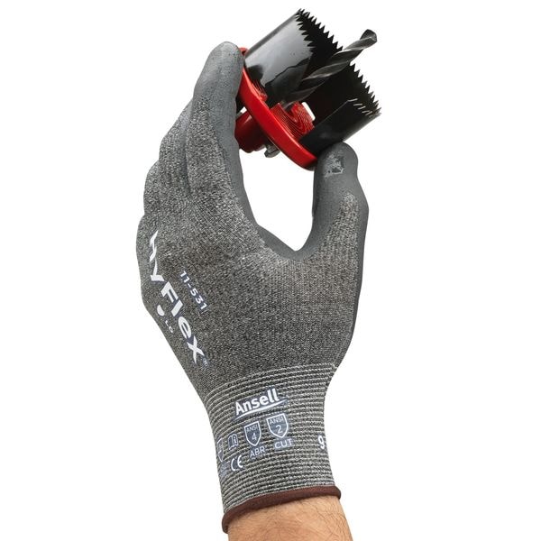 Ansell Cut Resistant Coated Gloves, Cut Level A2 , Dipped , Nitrile , Sandy , S 1 PR - 11-531