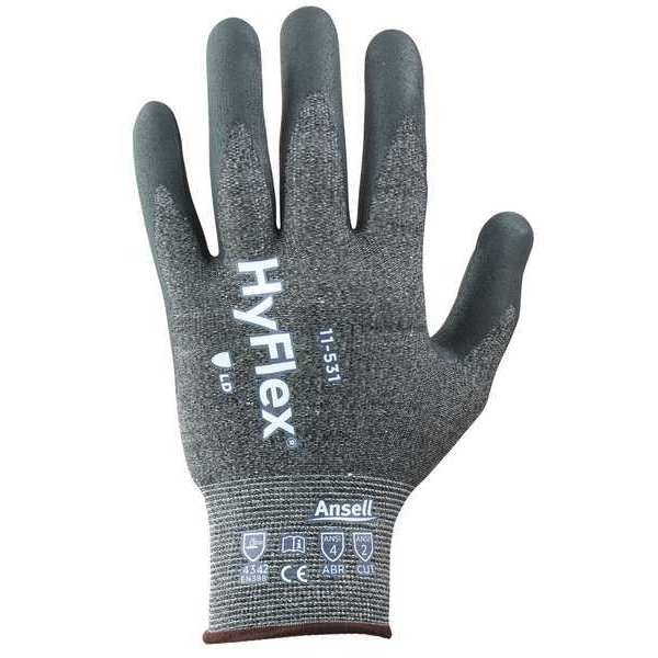 Ansell Cut Resistant Coated Gloves, Cut Level A2 , Dipped , Nitrile , Sandy , S 1 PR - 11-531