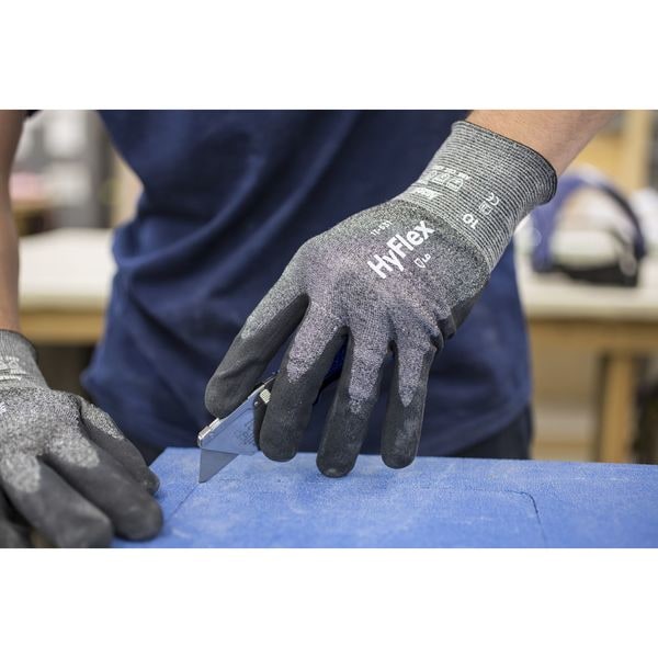 Ansell Cut Resistant Coated Gloves, Cut Level A2 , Dipped , Nitrile , Sandy , S 1 PR - 11-531