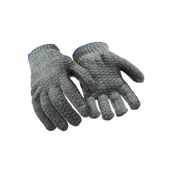 Refrigiwear Cold Protection Gloves, PVC Honeycomb Palm, Grey, XL - 0212RGRAXLG